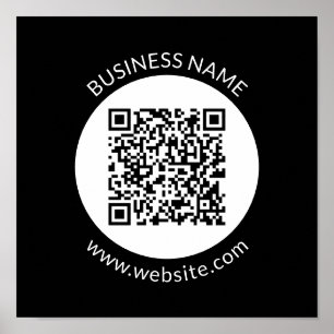 Your Uploaded QR code   Editable Text & Colors Poster