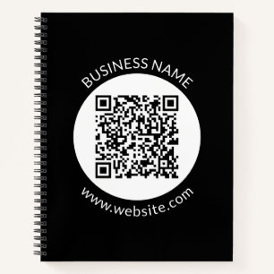 Your Uploaded QR code   Editable Text & Colours Notebook
