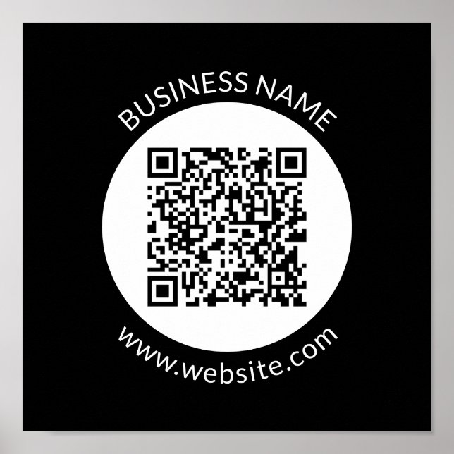 Your Uploaded QR code | Editable Text & Colours Poster (Front)