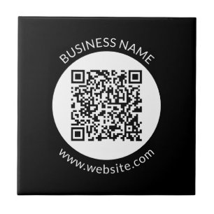 Your Uploaded QR code   Editable Text & Colours Tile