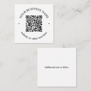 Your Uploaded QR code Plus Editable Circular Text Card