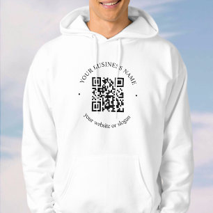 Your Uploaded QR code Plus Editable Circular Text Hoodie