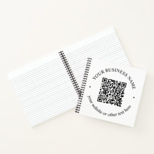 Your Uploaded QR code Plus Editable Circular Text Notebook