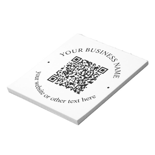 Your Uploaded QR code Plus Editable Circular Text Notepad (Rotated)