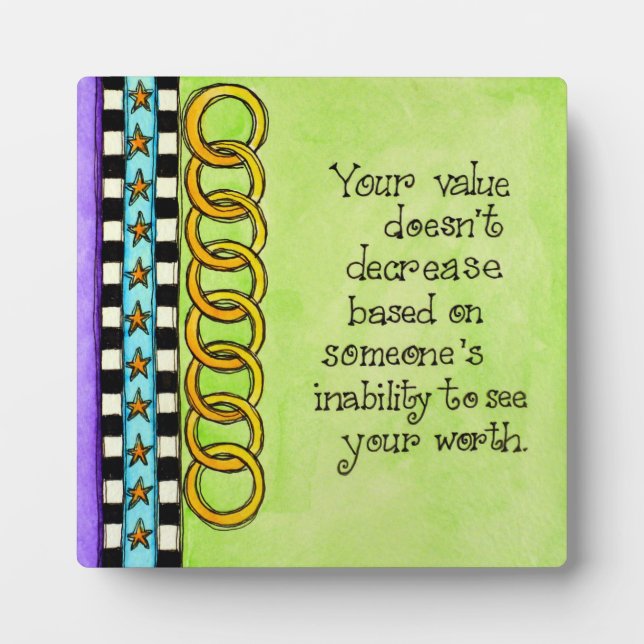 Your Value Plaque (Front)