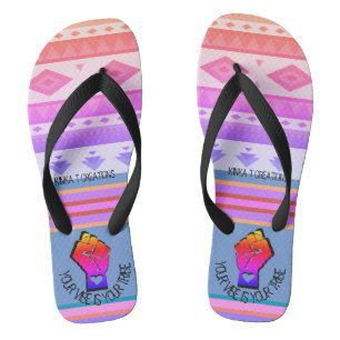 Your Vibe Is Your Tribe - Dusk Dancer Flip Flops
