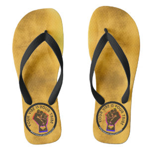 Your Vibe Is Your Tribe - Goldwing Youngblood Flip Flops