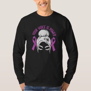 Your Voice Is Power Stop Domestic Violence Women P T-Shirt