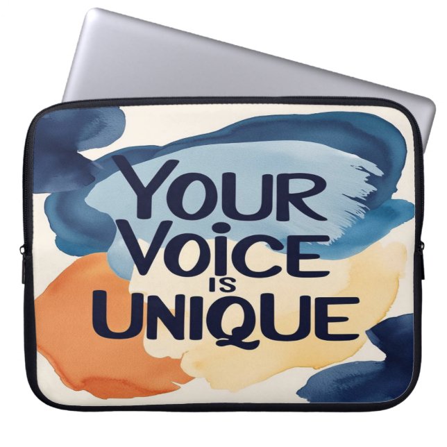 Your Voice Is Unique option 2 Laptop Sleeve (Front)