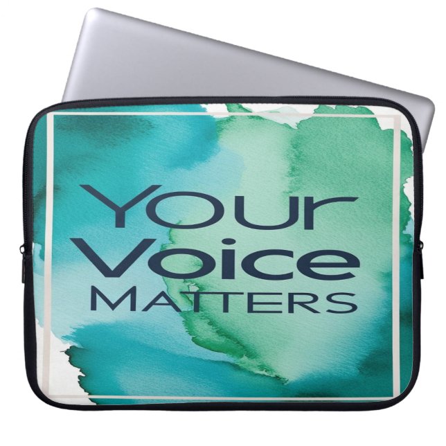 Your Voice Matters option 2 Laptop Sleeve (Front)