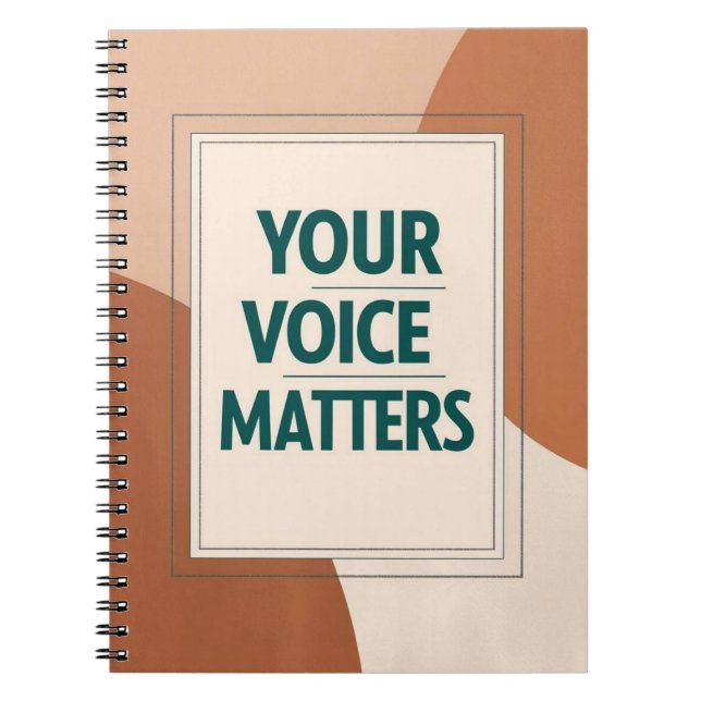 Your Voice Matters option 3 Notebook (Front)