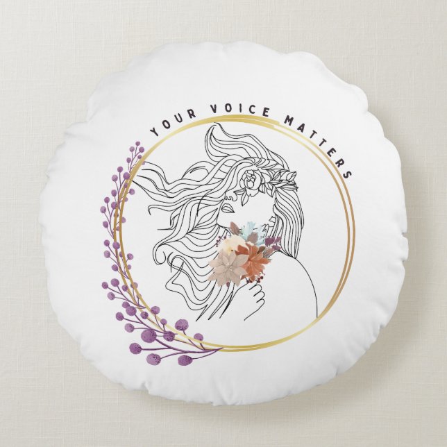 Your Voice Matters Round Cushion (Front)