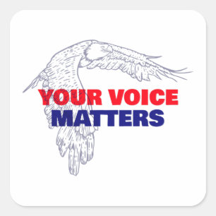 Your Voice Matters Square Sticker
