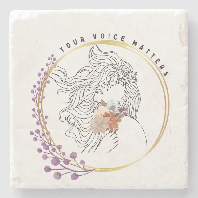 Your Voice Matters Stone Coaster (Front)