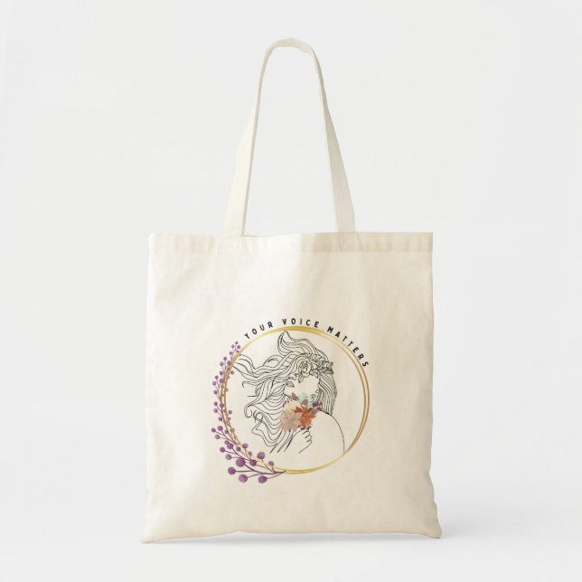 Your Voice Matters Tote Bag (Front)
