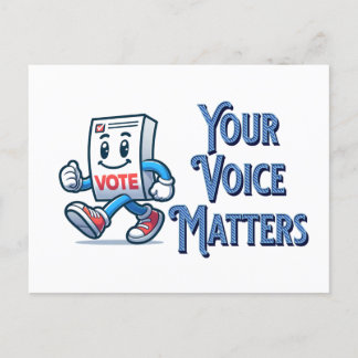 Your Voice Matters Vote Postcard