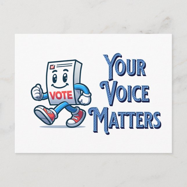 Your Voice Matters Vote Postcard (Front)