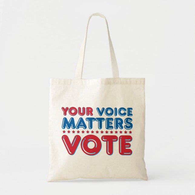 Your voice matters VOTE Tote Bag (Front)