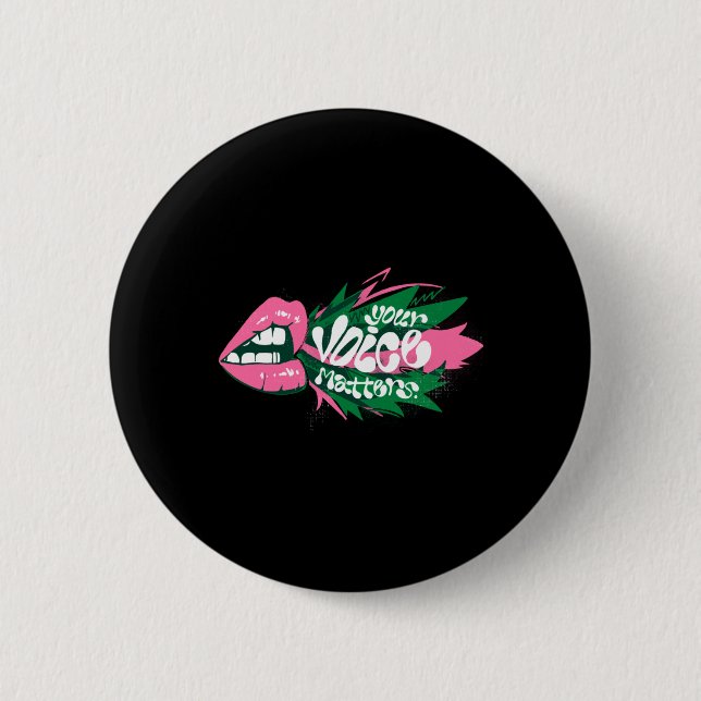 Your Voice S Sticker  6 Cm Round Badge (Front)