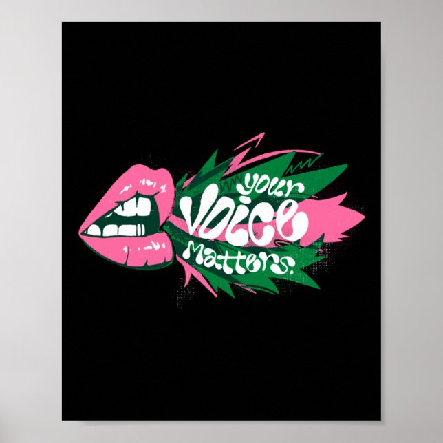 Your Voice S Sticker  Poster (Front)