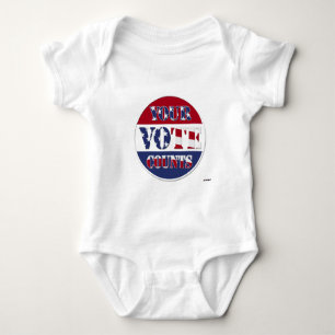YOUR VOTE COUNTS! Round with US Flag Baby Bodysuit