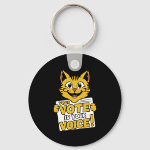 Your Vote In Your Voice! Sticker  Key Ring