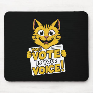 Your Vote In Your Voice! Sticker Mouse Mat