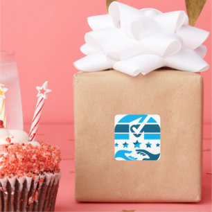 Your vote is your voice square sticker