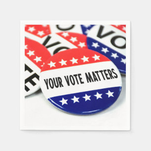 Your Vote Matters Election Pin Napkin