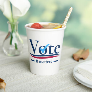 Your Vote Matters Paper Cups