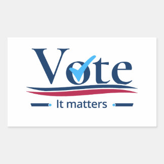 Your Vote Matters Rectangular Sticker