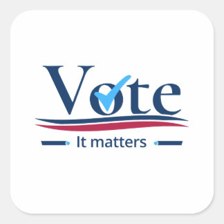 Your Vote Matters Square Sticker