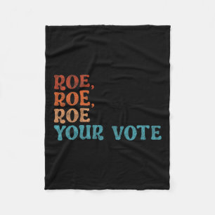 Your Vote Pro Choice Women's Rights Vintage Retro Fleece Blanket
