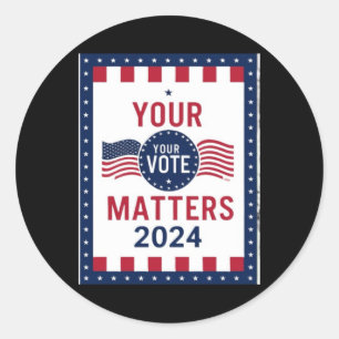Your Vote S 2024 Patriotic Poster Sticker