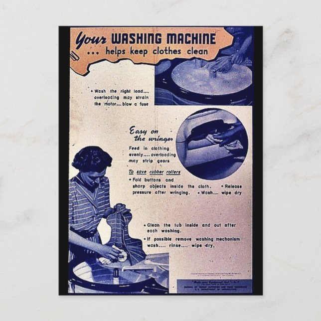 Your Washing Machine Postcard (Front)