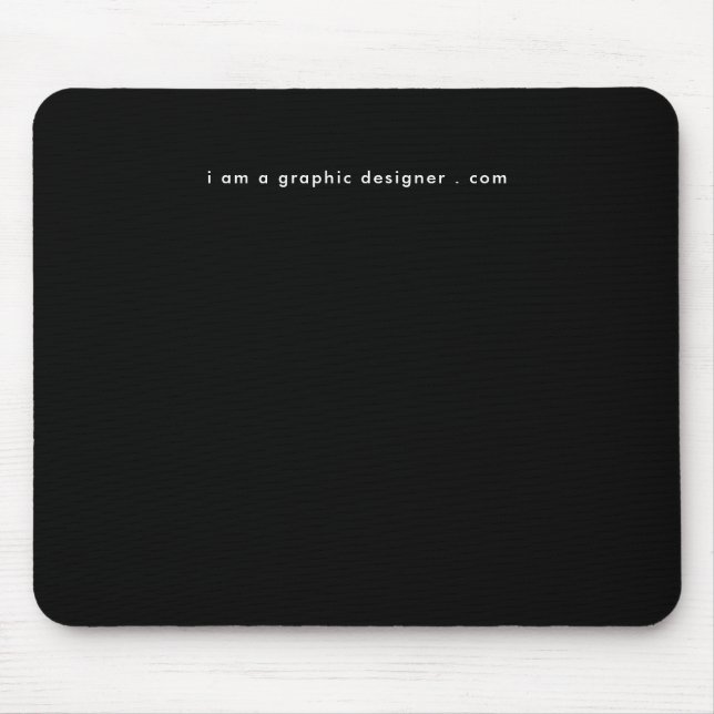 Your Website Address Simple Black & White Modern Mouse Mat (Front)