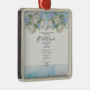 Your Wedding Invitation Photo In A Metal Tree Decoration