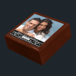 Your Wedding or Engagement Photo Anniversary Gift Gift Box<br><div class="desc">Wedding Black Lacquer Keepsake Custom Designer Personalised Jewellery Box or Memory Box Elegant Unique Wedding Anniversary  Christmas Gifts or Valentines Day Gifts</div>