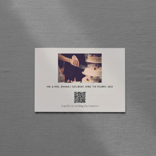 Your wedding photo and memories QR code Thank You 