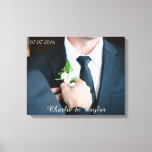 YOUR WEDDING PHOTO custom text wrapped canvas<br><div class="desc">Unique,  personalised gift for any couple. Change the image and the text fields to whatever you want. See my store for more custom products.</div>