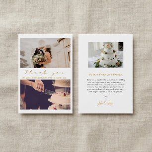 Your wedding photo, modern thank you card