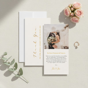 Your wedding photo, modern thank you card