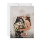 Your wedding photo romantic thank you card
