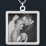 Your Wedding Photo Sterling Silver Necklace<br><div class="desc">Directions: Just change the template photo to a 4x4 photo of your own. If you need help,  just click on the contact link above to send the designer a personal detailed message.</div>