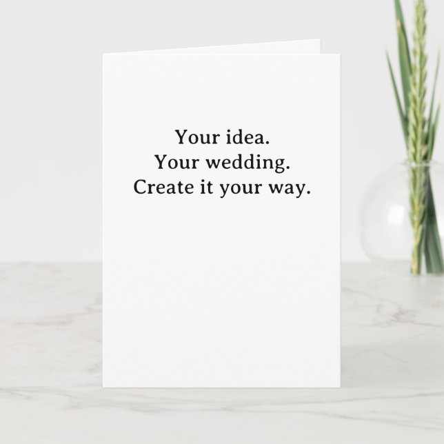 Your wedding. Your cards (Front)