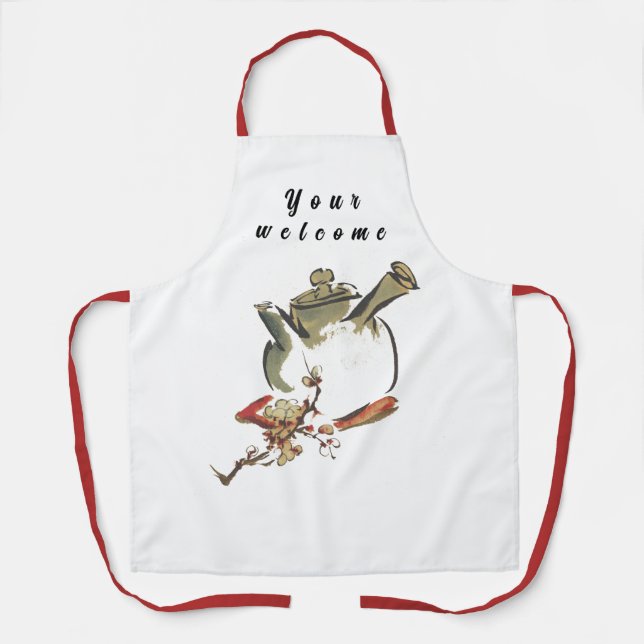 Your welcome,Cooking and serving with the chef  Apron (Front)