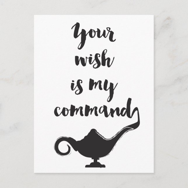 Your wish is my command postcard (Front)