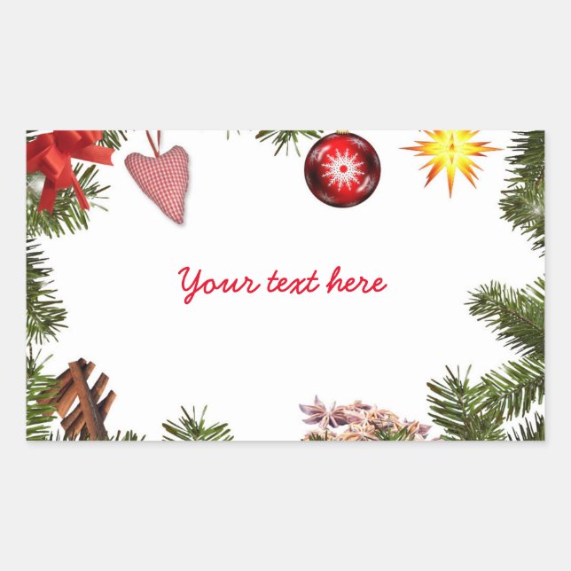 Your wishes rectangular sticker (Front)