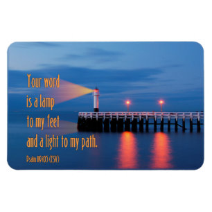 Your Word Is a Light Psalm 119:105 Bible Verse Magnet