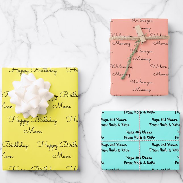 Your Words for Mum on her Birthday Gift Wrapping Paper Sheet (Creator Uploaded)